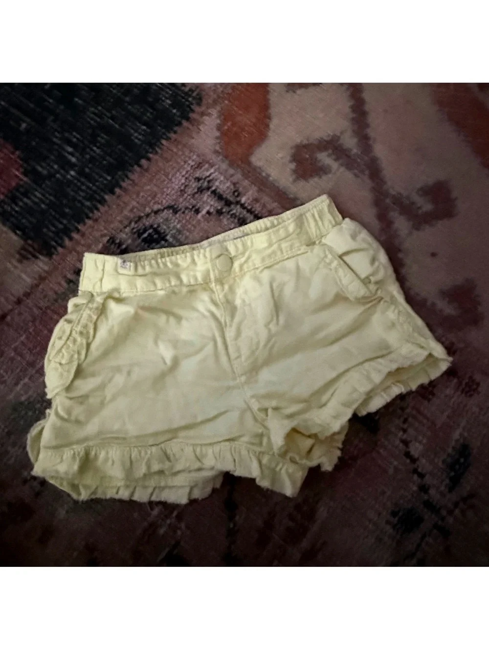 Zara yellow ruffle shorts toddler 18-24 months summer